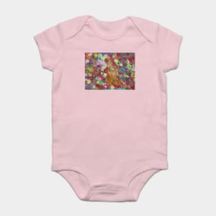 Hare among Roses Baby Bodysuit